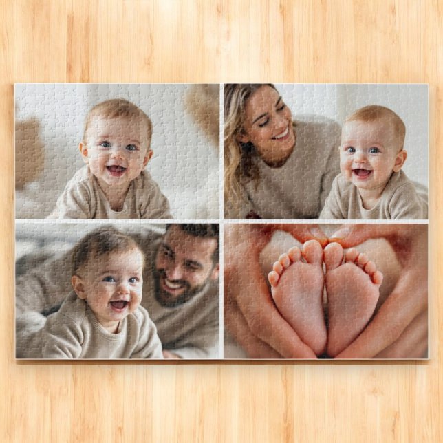 Puzzle Create Your Own 4 Photo Collage Cute Baby  (Créateur téléchargé)