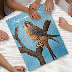 Puzzle Création d'art aquarelle de Faucon crécerelle d'Am