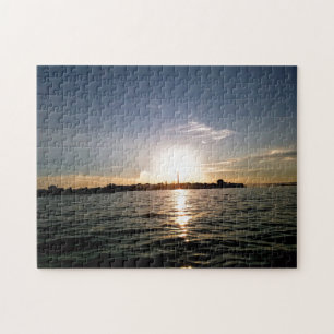 Puzzle Creative Mackinaw ville coucher de soleil photo pu