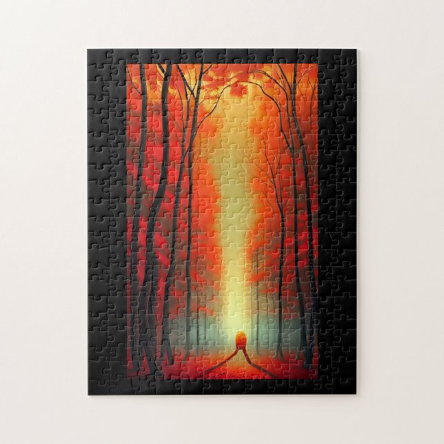 Puzzle Créature automnale dans la terre alien camouflage  (Vertical)