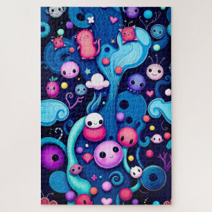 Puzzle Créatures Whimsical - Monde de l'Imaginaire coloré