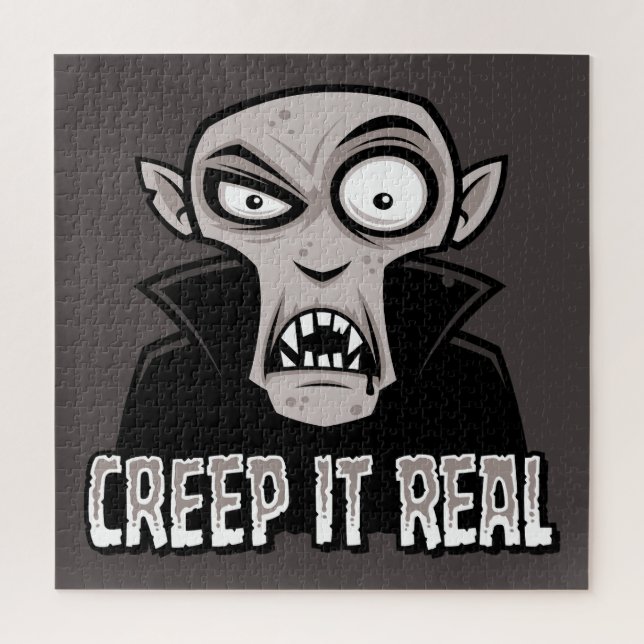 Puzzle Creep It Real Classic Horror Vampire Design (Vertical)