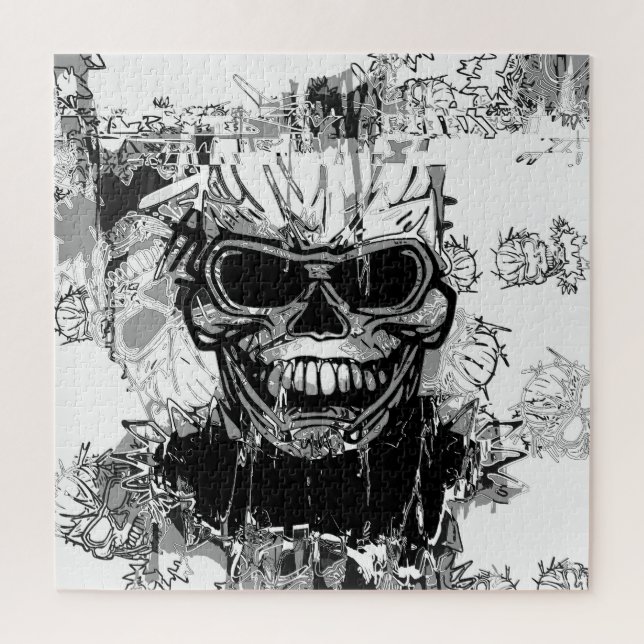 Puzzle  Creepy Skull Artwork  (Vertical)