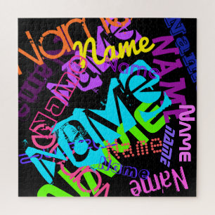 Puzzle Créer n'importe quel nom Couleurs vives personnali