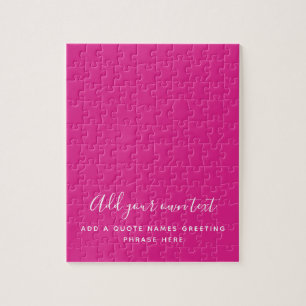 Puzzle Créer son propre CERISE PINK Texte personnalisé