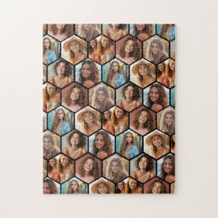 Puzzle Créer un collage personnalisé en nid d'abeille hex