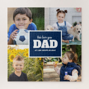 Puzzle Créez votre propre 4 Photo Nous t'aimons Papa 