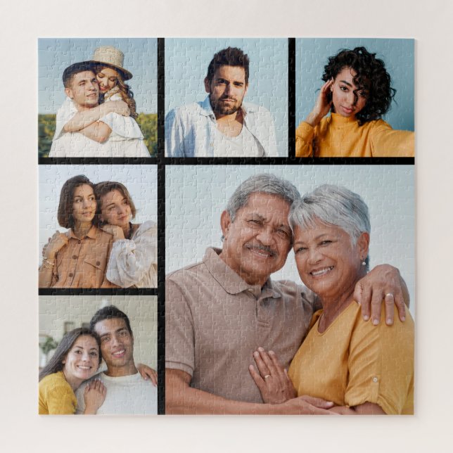 Puzzle Créez votre propre collage de 6 photos  (Vertical)