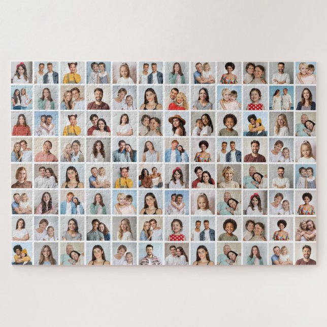 Puzzle Créez votre propre collage de 96 photos (Horizontal)