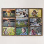 Puzzle Créez votre propre collage photo de famille rustiq<br><div class="desc">Faites votre propre plus beau casse-tête de collage photo de famille. Nom de famille,  photo collage personnalisé puzzle Vous pouvez le personnaliser et ajouter vos plus belles photos. Super !</div>