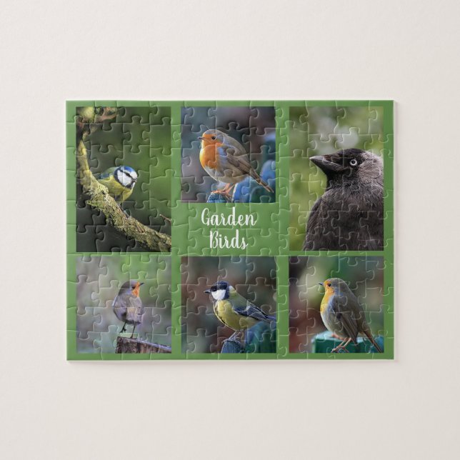 Puzzle Créez votre propre collier photo oiseaux de jardin (Horizontal)