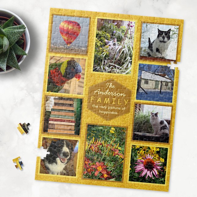 Puzzle Créez votre propre famille Photo Collage Nom Honey (Créateur téléchargé)