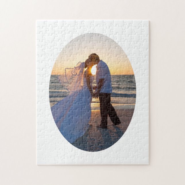 Puzzle Créez Votre Propre Forme Ovale Mariage 11x14 (Vertical)