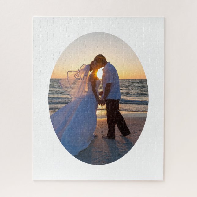 Puzzle Créez Votre Propre Forme Ovale Mariage 16x20 (Vertical)
