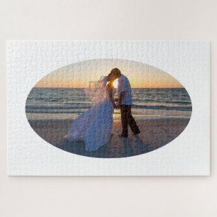 Puzzle Créez Votre Propre Forme Ovale Mariage 30x20