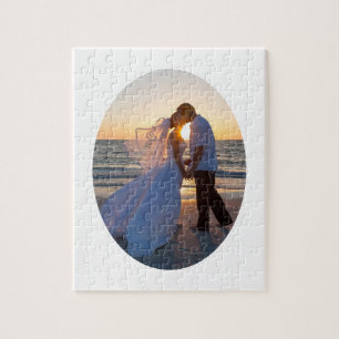Puzzle Créez Votre Propre Forme Ovale Mariage 8x10