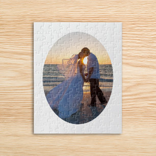 Puzzle Créez Votre Propre Forme Ovale Mariage 8x10