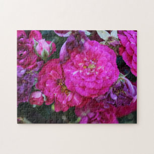 Puzzle Créez Votre Propre Jolie Fleur Rose 