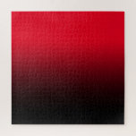 Puzzle Créez Votre Propre Ombré Noir<br><div class="desc">Un dégradé rouge vif et noir personnalisable. Choisissez votre couleur de fond préférée. Changez la couleur de fond rouge pour créer votre propre puzzle difficile avec un simple dégradé de couleurs. Vous pouvez également ajouter un texte personnalisé, une lettre de monogramme ou une photo au design. Si vous le transférez...</div>