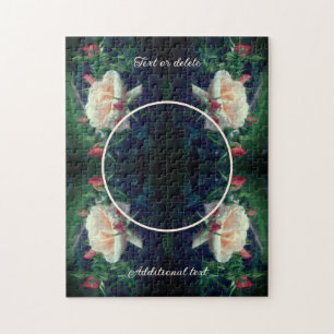 Puzzle Créez Votre Propre Rose Photo Peach Et Le Cadre Bu