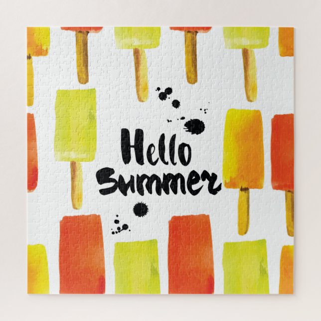 Puzzle Crème de glace : Aquarelle Vintage (Vertical)