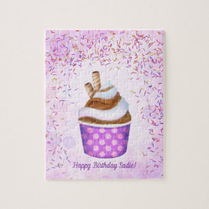 Puzzle Crème Glacée Douce Personnalisée Anniversaire