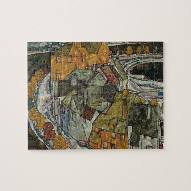 Puzzle Crescent de maisons II, Ville d'Île par Egon Schie (Horizontal)