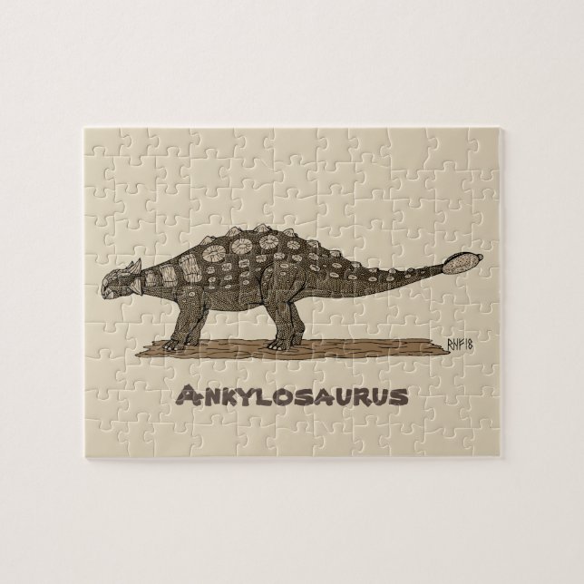 Puzzle Cretaceous Dinosaur Ankylosaurus (Horizontal)