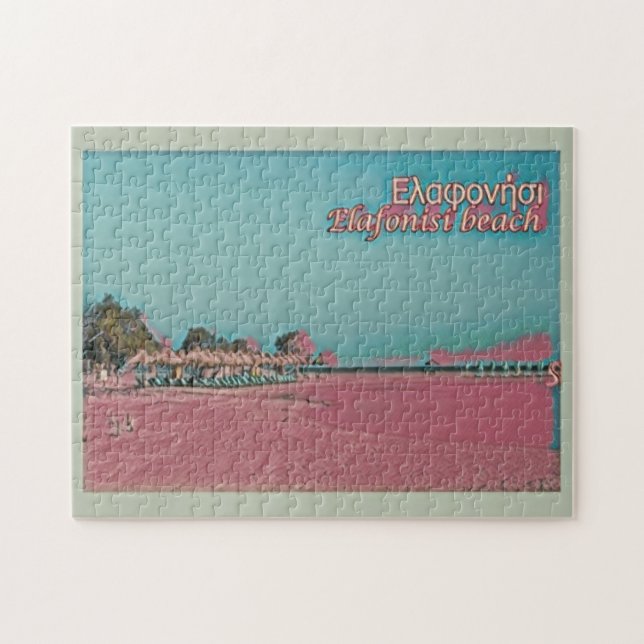Puzzle Crète - Plage d'Elafonissi - Grèce - Mosaïque - (Horizontal)