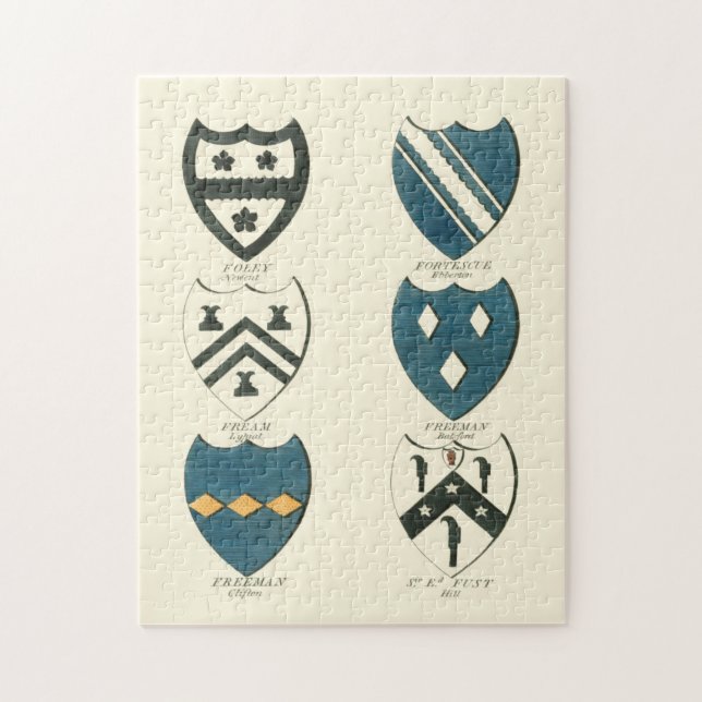 Puzzle Crêtes familiales de diverses maisons anglaises (Vertical)