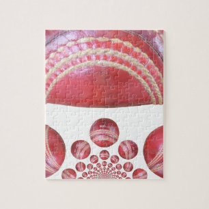 Puzzle Crimson Spin - Une Belle Balle Rouge De Cricket Ar
