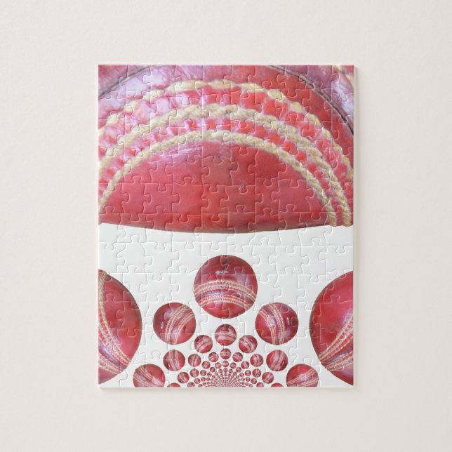 Puzzle Crimson Spin - Une Belle Balle Rouge De Cricket Ar (Vertical)