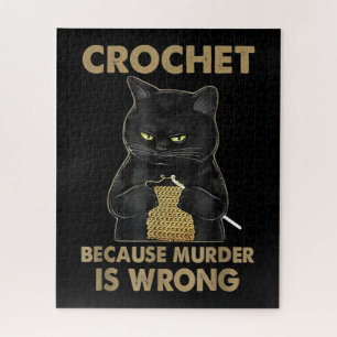 Puzzle Crochet Parce Que Le Meurtre Est Mal Crochet Chat