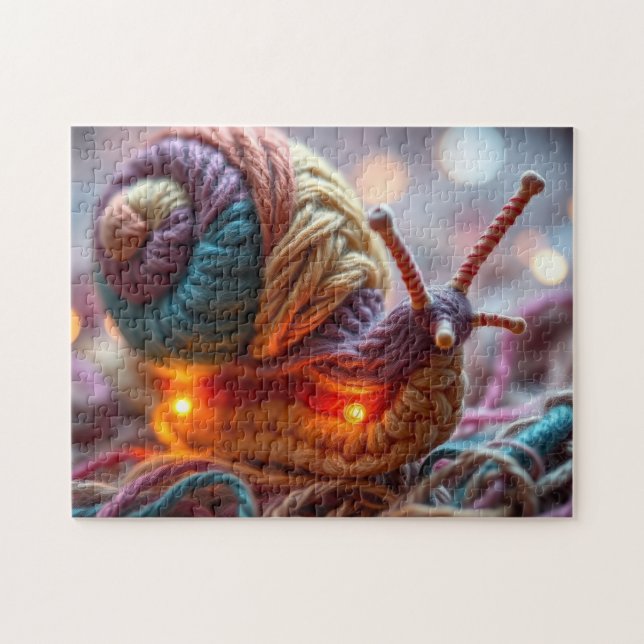 Puzzle crocheted snail (Horizontal)