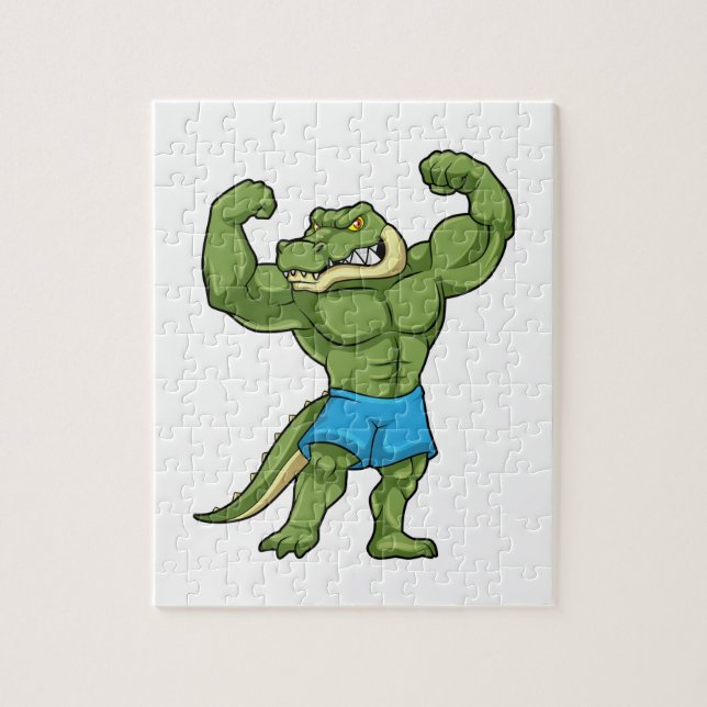 Puzzle Crocodile comme Bodybuilder extrême (Vertical)