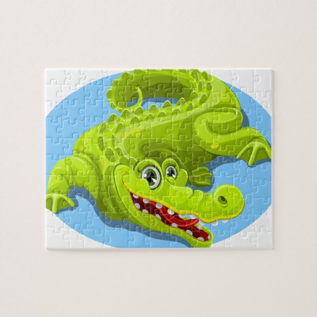 Puzzle Crocodile heureux (Horizontal)