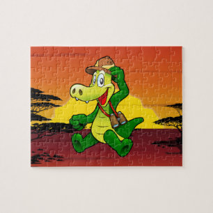 Puzzle Crocodile heureux