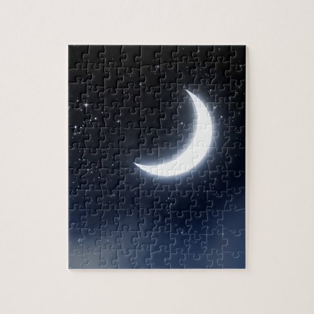 Puzzle Croissant de lune au-dessus de Sky2 étoilé (Vertical)