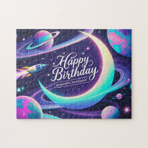 Puzzle Croissant lune, étoiles, planètes