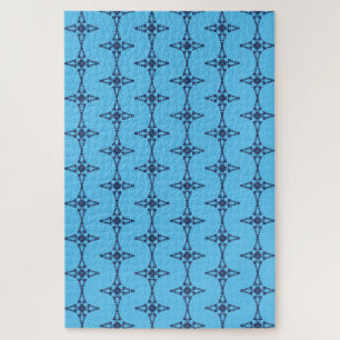 Puzzle Croix Chrétienne en Bleu Céleste Art