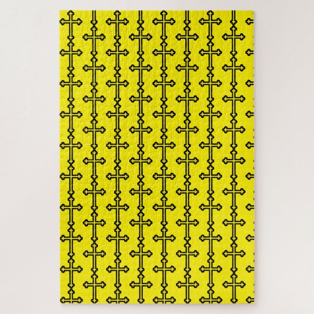 Puzzle Croix chrétienne noire (Vertical)