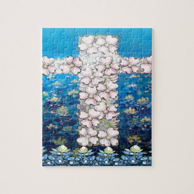 Puzzle Croix florale (Vertical)