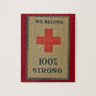Puzzle Croix-Rouge de 1920 WWI " nous appartenons 100%