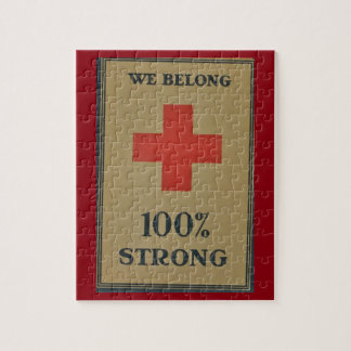 Puzzle Croix-Rouge de 1920 WWI " nous appartenons 100%