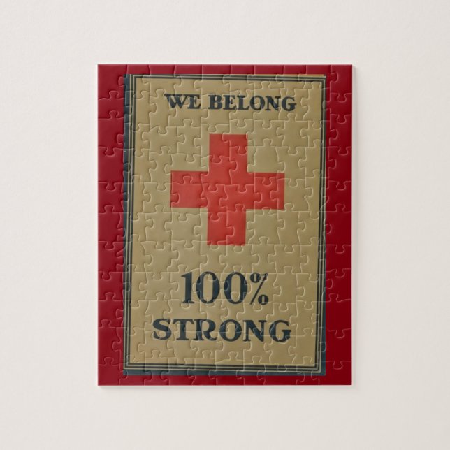 Puzzle Croix-Rouge de 1920 WWI " nous appartenons 100% (Vertical)