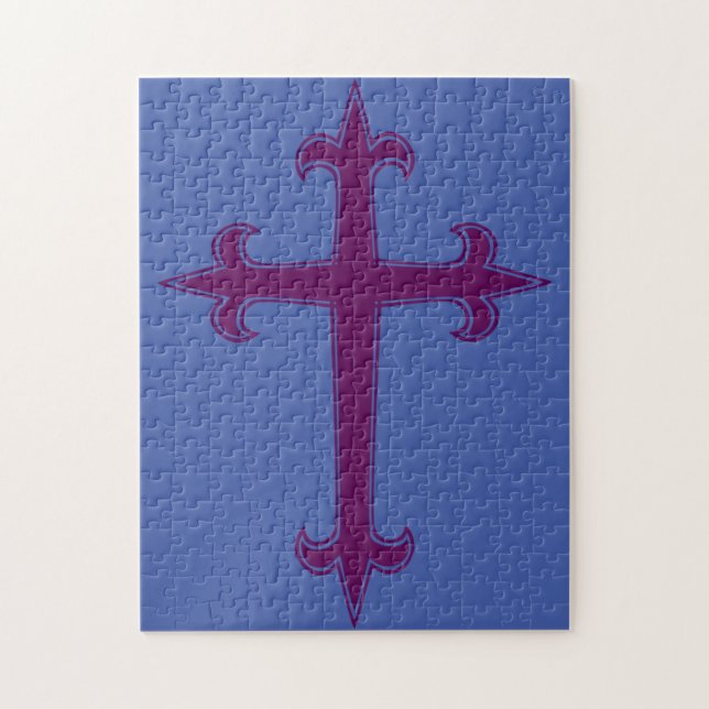 Puzzle Croix violette Art dévotionnel pour le Carême et l (Vertical)