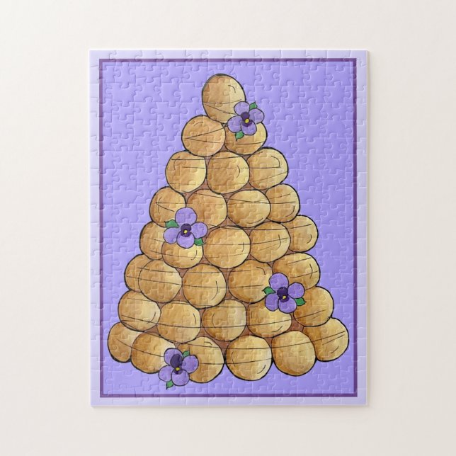Puzzle Croquembouche Choux Bun Cream Puffs Mariage Gâteau (Vertical)