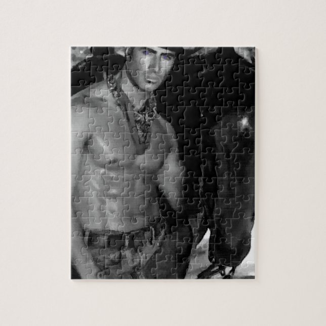 Puzzle Croquis :  Cowboy et cheval (Vertical)