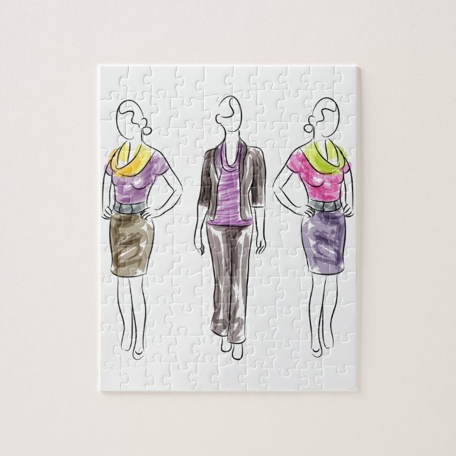 Puzzle Croquis de mannequin (Vertical)