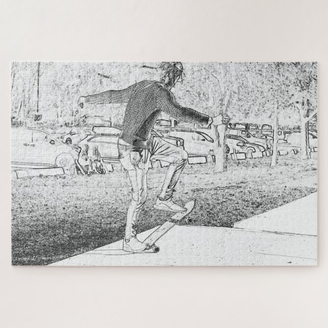 Puzzle Croquis de skateboard (Horizontal)